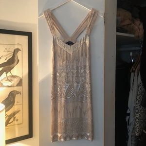 French Connection Ivory Beaded Dress